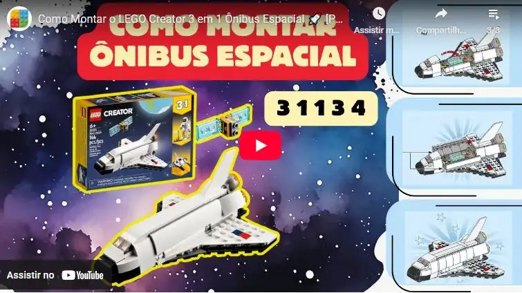 Como Montar o LEGO Creator Ônibus Espacial 31134