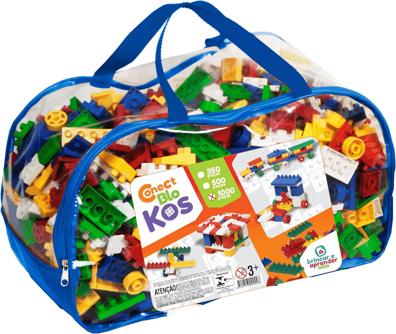 Kit Educativo com 1000 Peças de Blocos de Montar