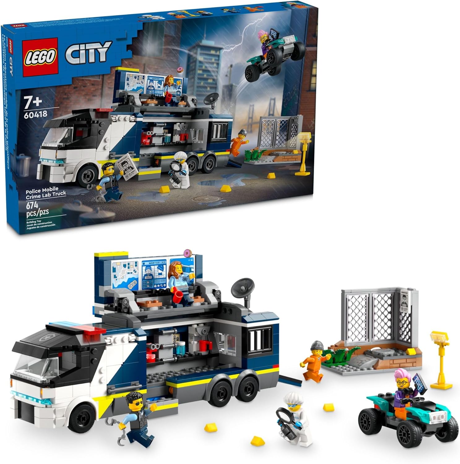 LEGO City: Caminhão de Laboratório Criminal, 674 peças