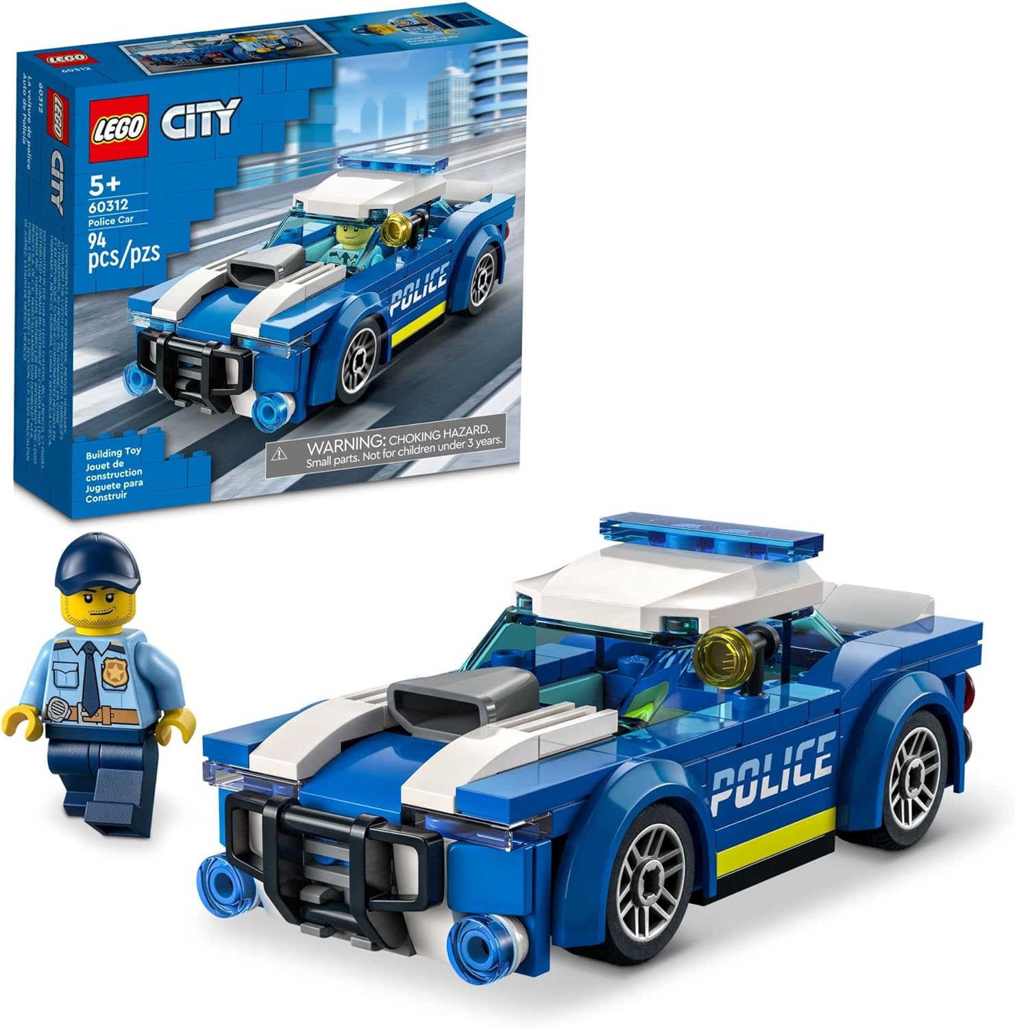 LEGO® City - Carro Police, 94 peças, Conjunto 60312