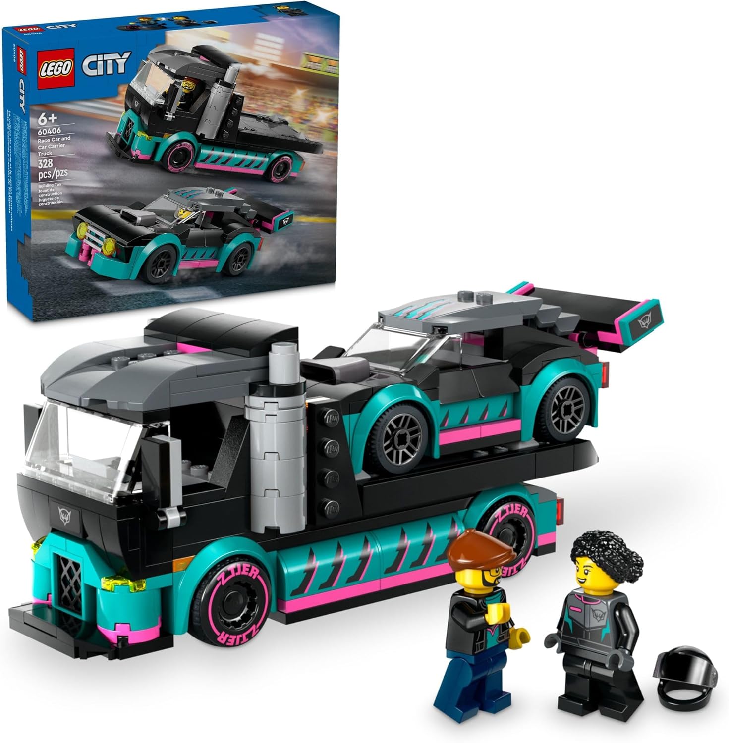 LEGO City Veículos: Carro de Corrida e Caminhão, 328 peças