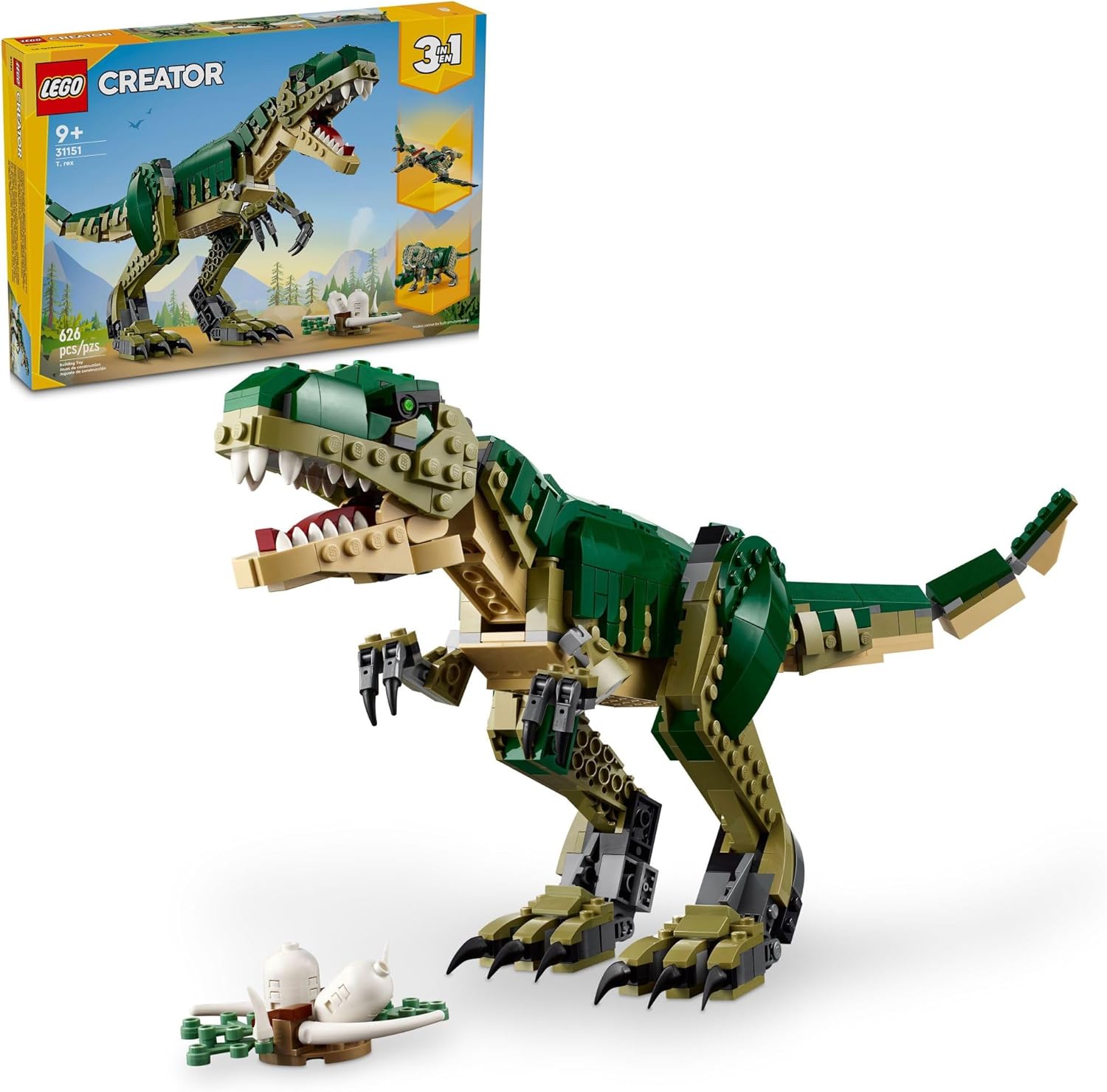 LEGO Creator 3em1: T. rex, 626 peças