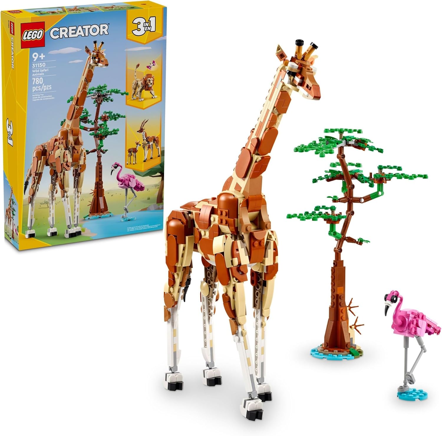 LEGO Creator 3em1: Animais Selvagens do Safari, 780 peças
