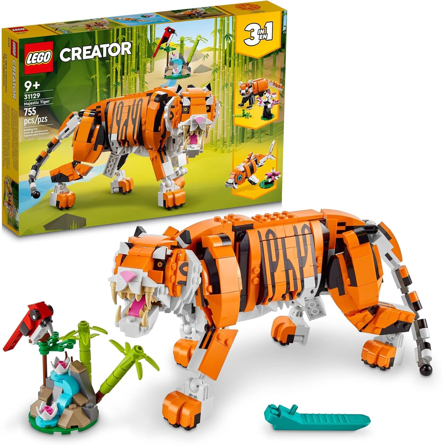 LEGO Creator 3em1: Tigre Majestoso, 755 peças