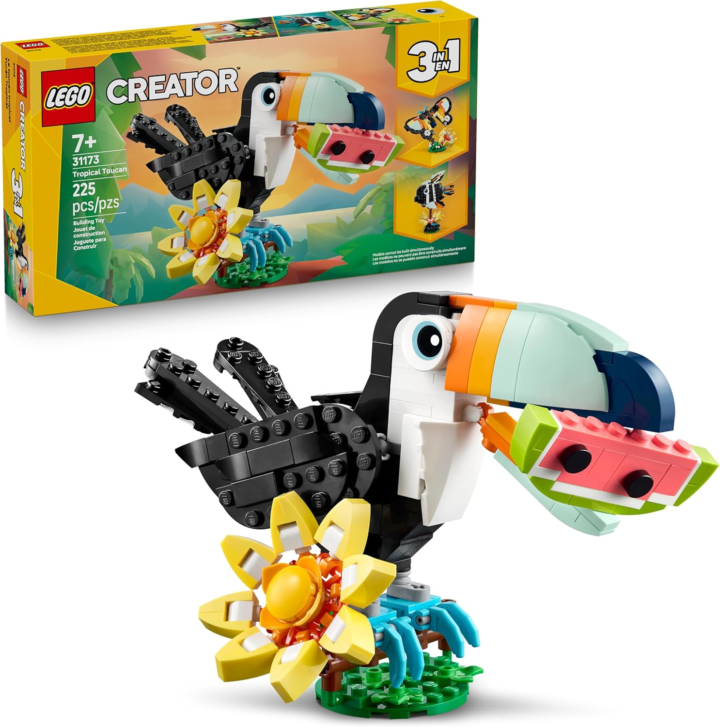 LEGO Creator 3em1: Tucano Tropical, 225peças