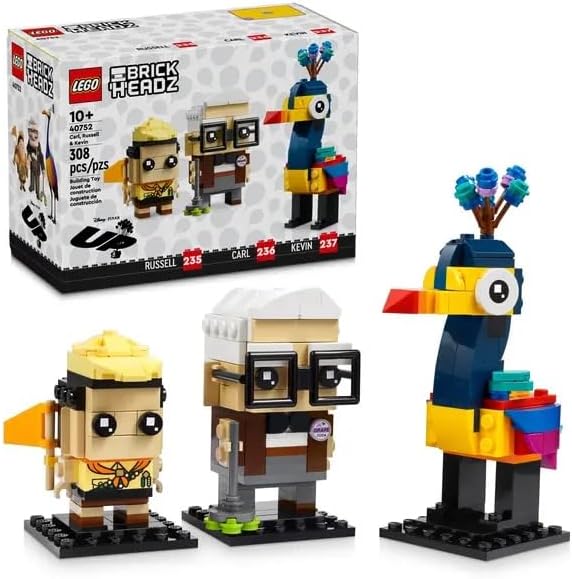 LEGO Disney Brick Headz: Carl, Russell & Kevin, 308 peças