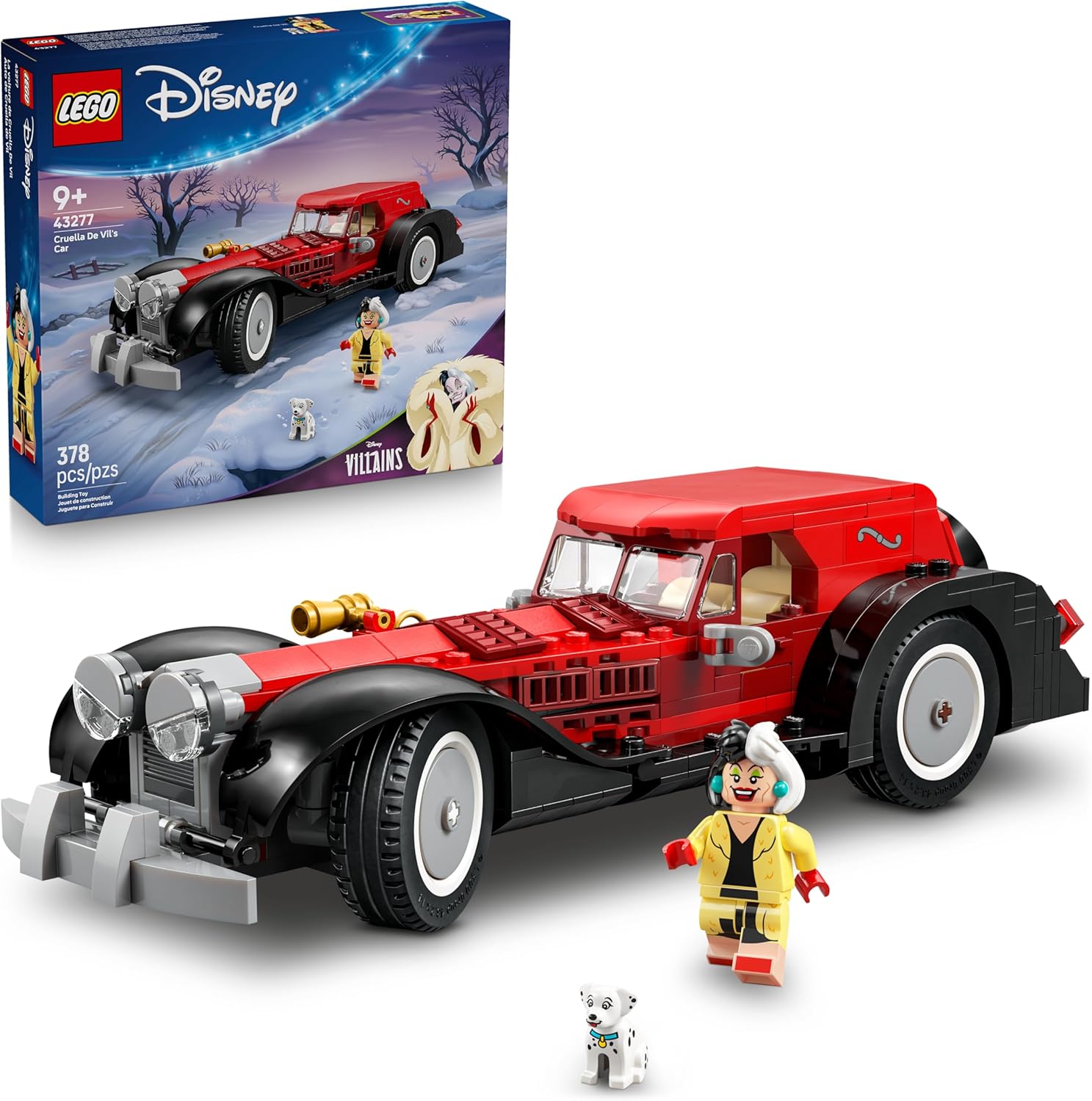 LEGO Disney Classic: Carro da Cruella De Vil, 378 peças