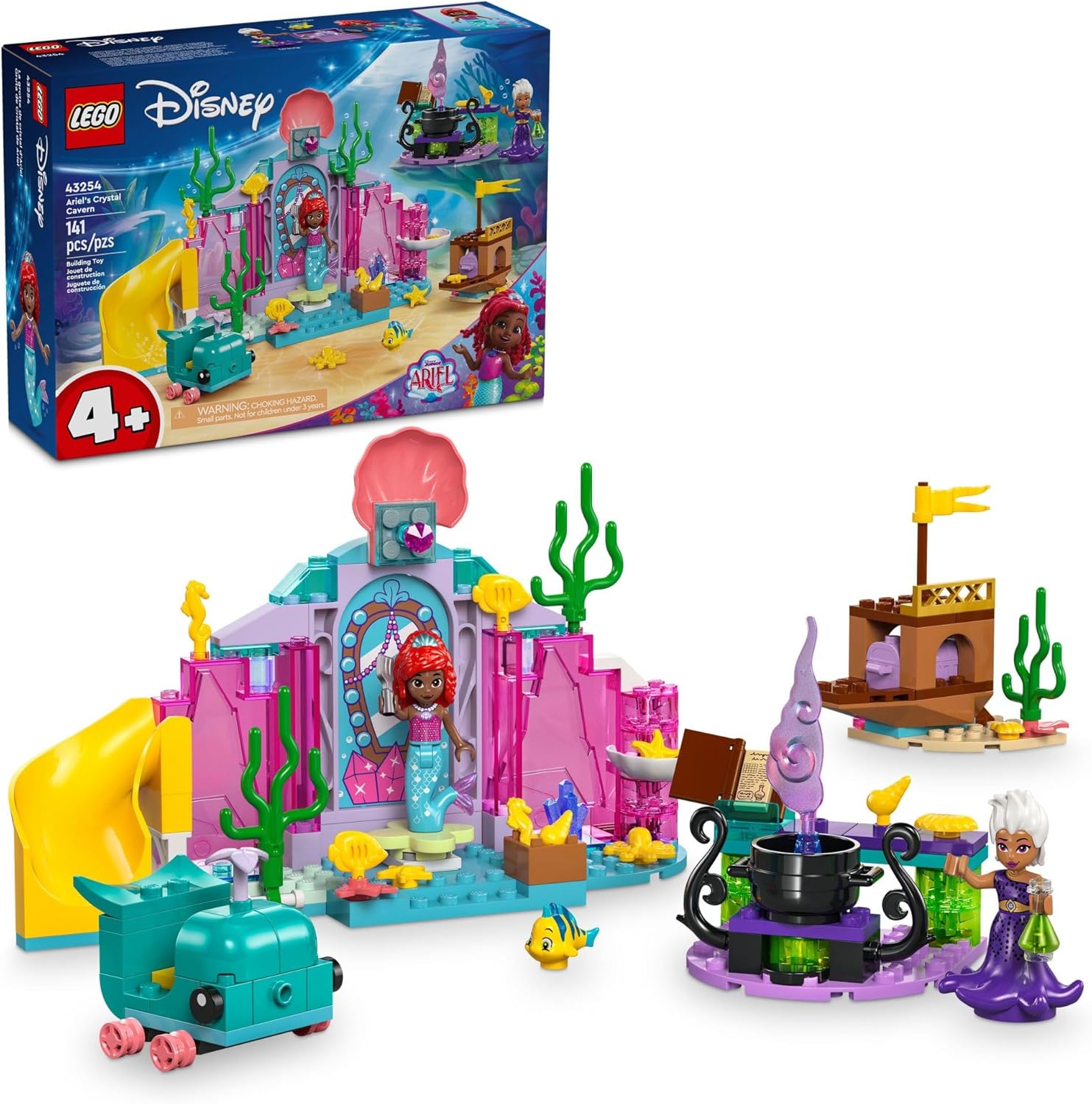LEGO Disney Princess: Caverna de Cristal da Ariel, 141 peças