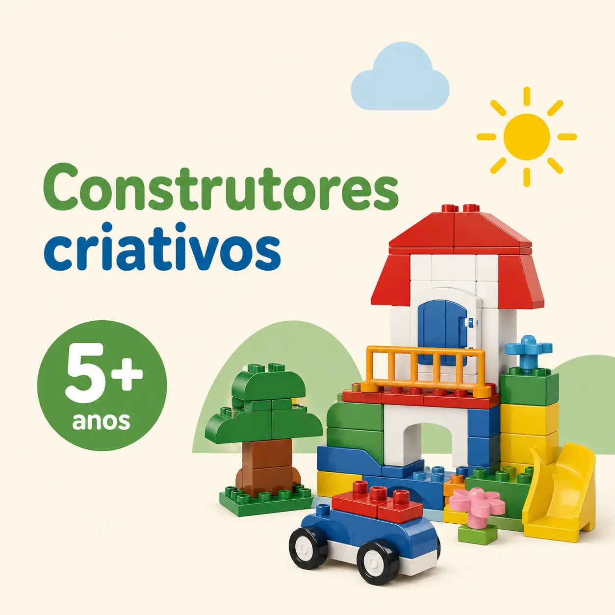 Blocos de montar LEGO para desenvolvimento infantil de crianças de 6 anos