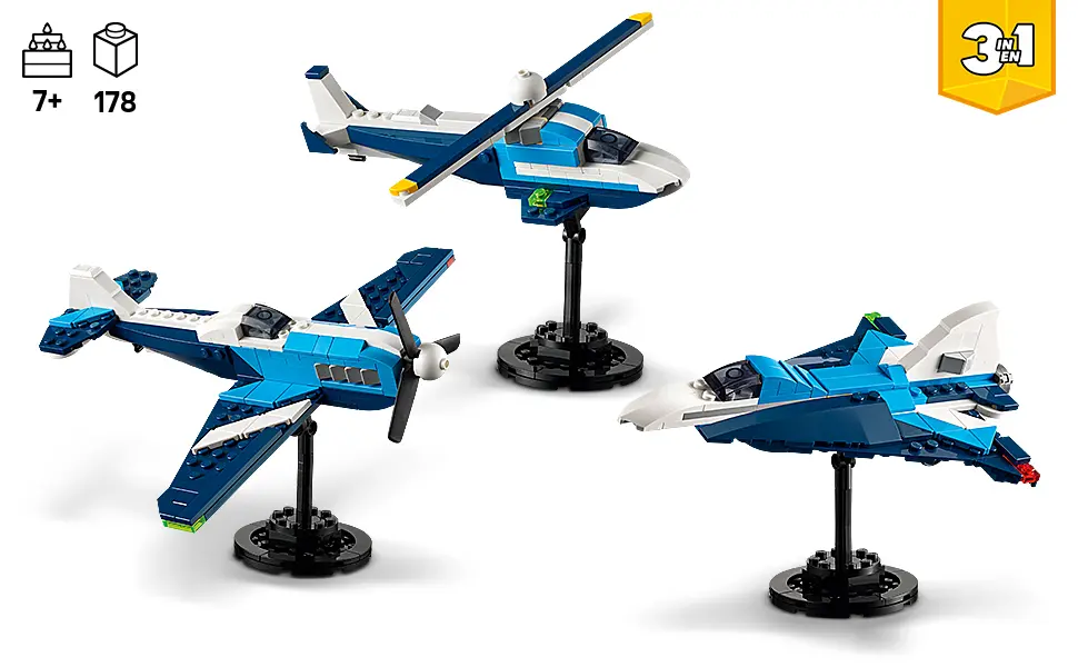 LEGO Creator Aeronave Avião de Corrida 31160 montagem