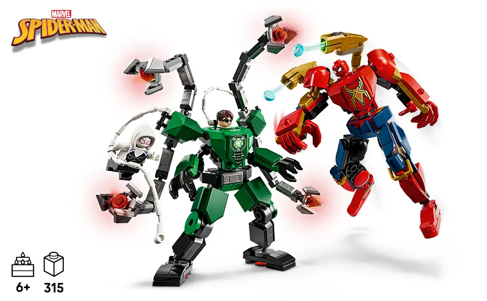 LEGO Marvel Batalha de Robôs Homem-Aranha vs Doc Ock 76338