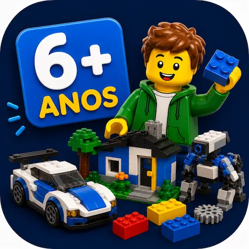 Blocos de montar LEGO para desenvolvimento infantil para crianças de 6 anos