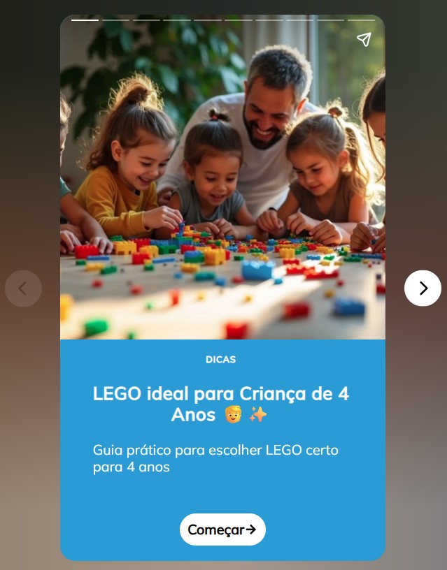 LEGO para Presentear Criança de 4 anos - Web Story